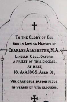 Memorial, Charles Alabaster MA, d. 1865