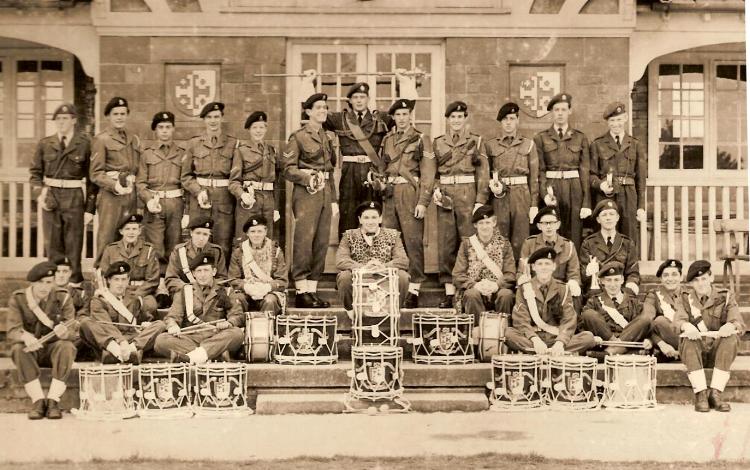 Ray Williamson in CCF band, Denstone College