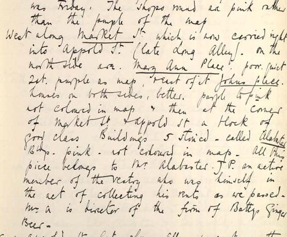 Charles Booth journal about Robert George Alabaster