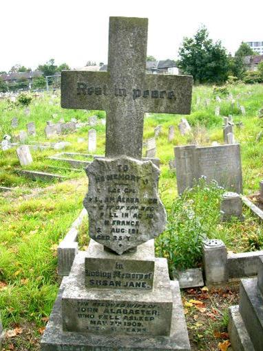 Alabaster grave, Manor Park Cemetery, London