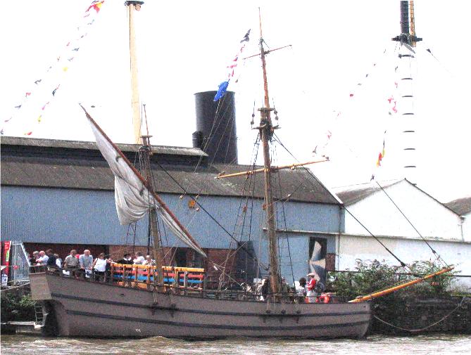 Replica of "Discovery" in Bristol Harbour