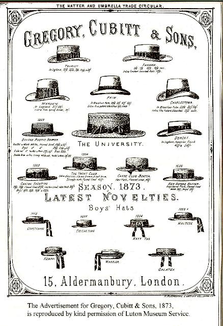 Gregory, Cubitt & Sons, Hat Makers