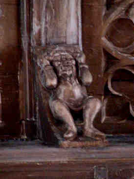 Corbel in St. Mary`s Church, Hadleigh