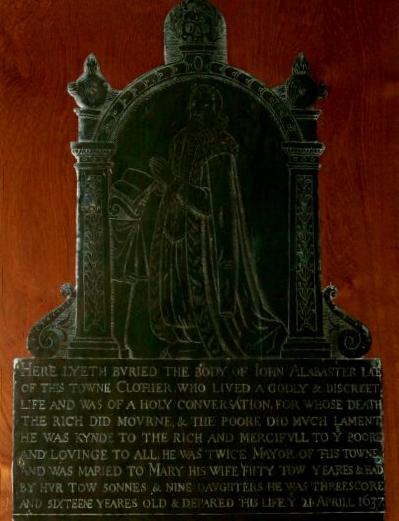 John Alabaster`s Brass in Hadleigh Parish Church